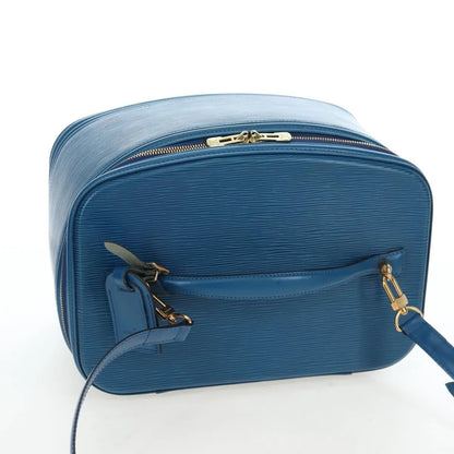 Louis Vuitton Nice Train Case Epi Leather, Blue, Leather, Handbag