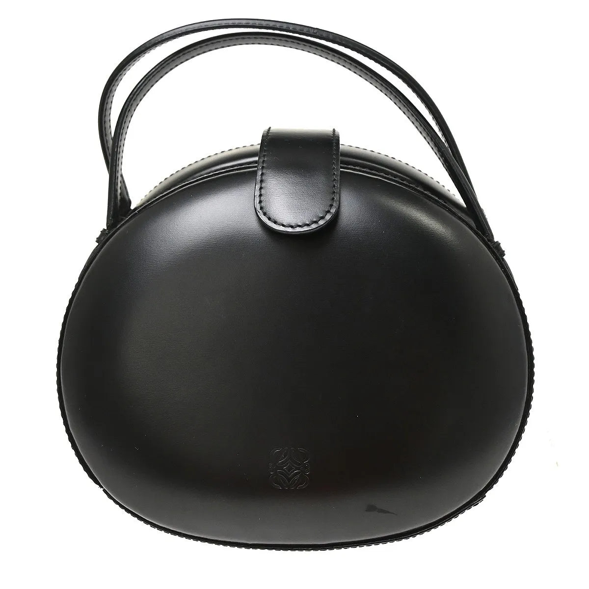 Loewe Vintage Anagram Leather, Black, Leather, Handbag