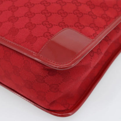 Gucci Structured Top Handle Open Tote GG Canvas, Red, Canvas, Handbag