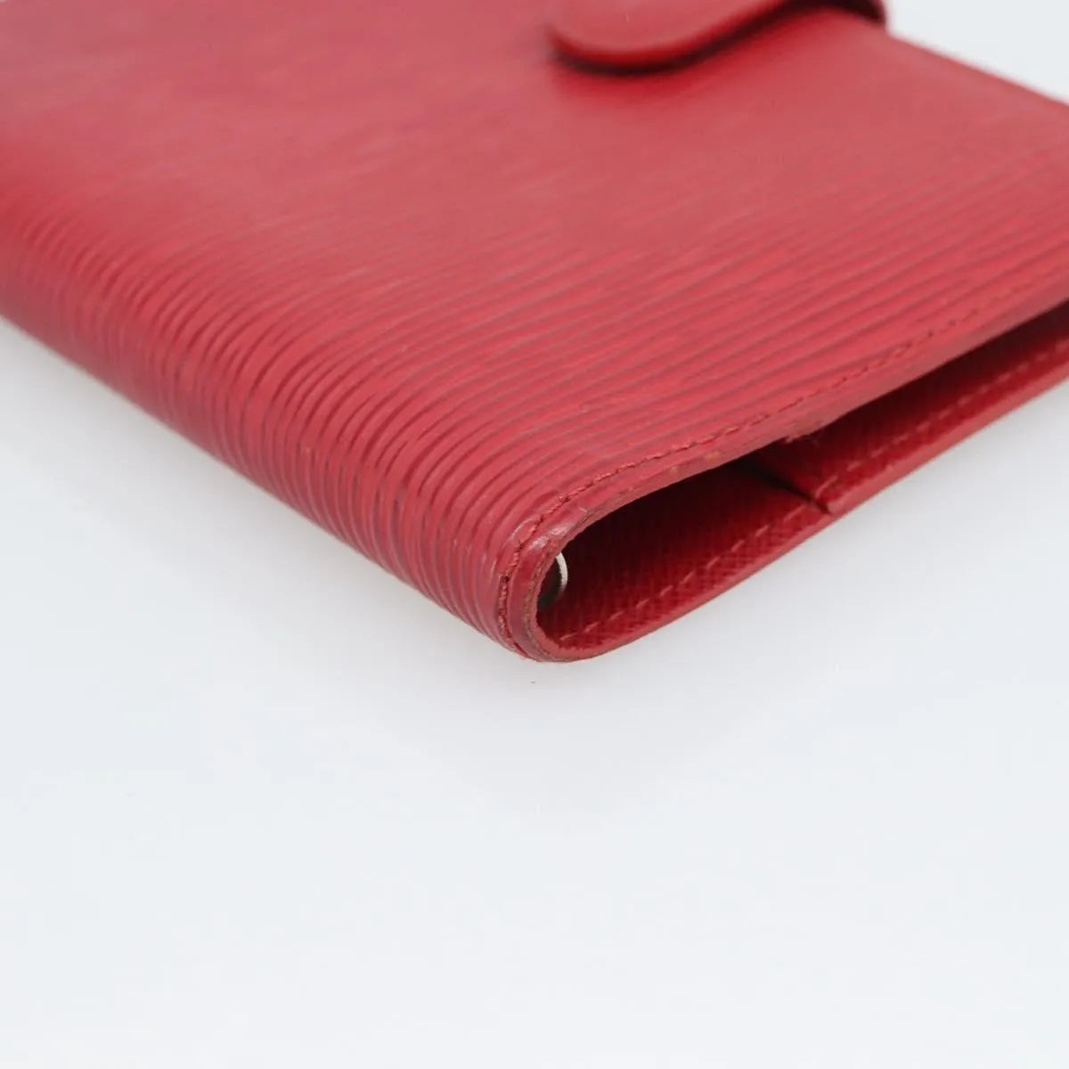 Louis Vuitton Agenda Cover Damier, Red, Leather, Clutch