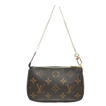 Louis Vuitton Mini pochette accessoires Canvas, Brown, Leather, Clutch