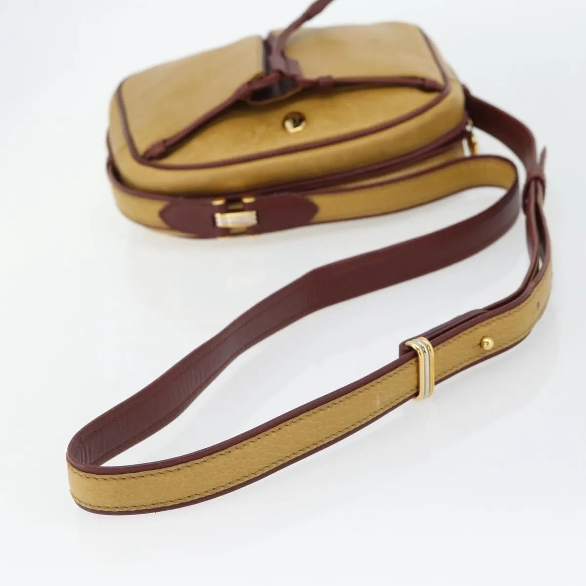 cartier Tasseled Must de Cartier Leather, Yellow, Leather, Shoulder Bag
