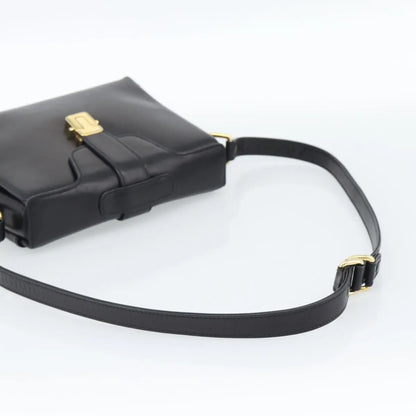 Gucci Vintage Leather, Black, Leather, Shoulder Bag