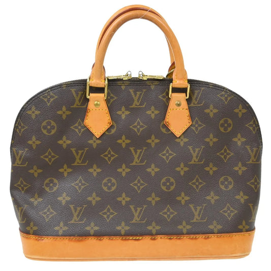 Louis Vuitton Alma Monogram Canvas, Brown, Canvas, Handbag