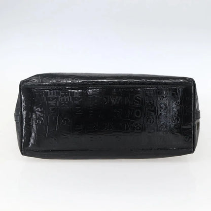 Salvatore Ferragamo Vintage Patent Leather, Black, Patent Leather, Tote Bag