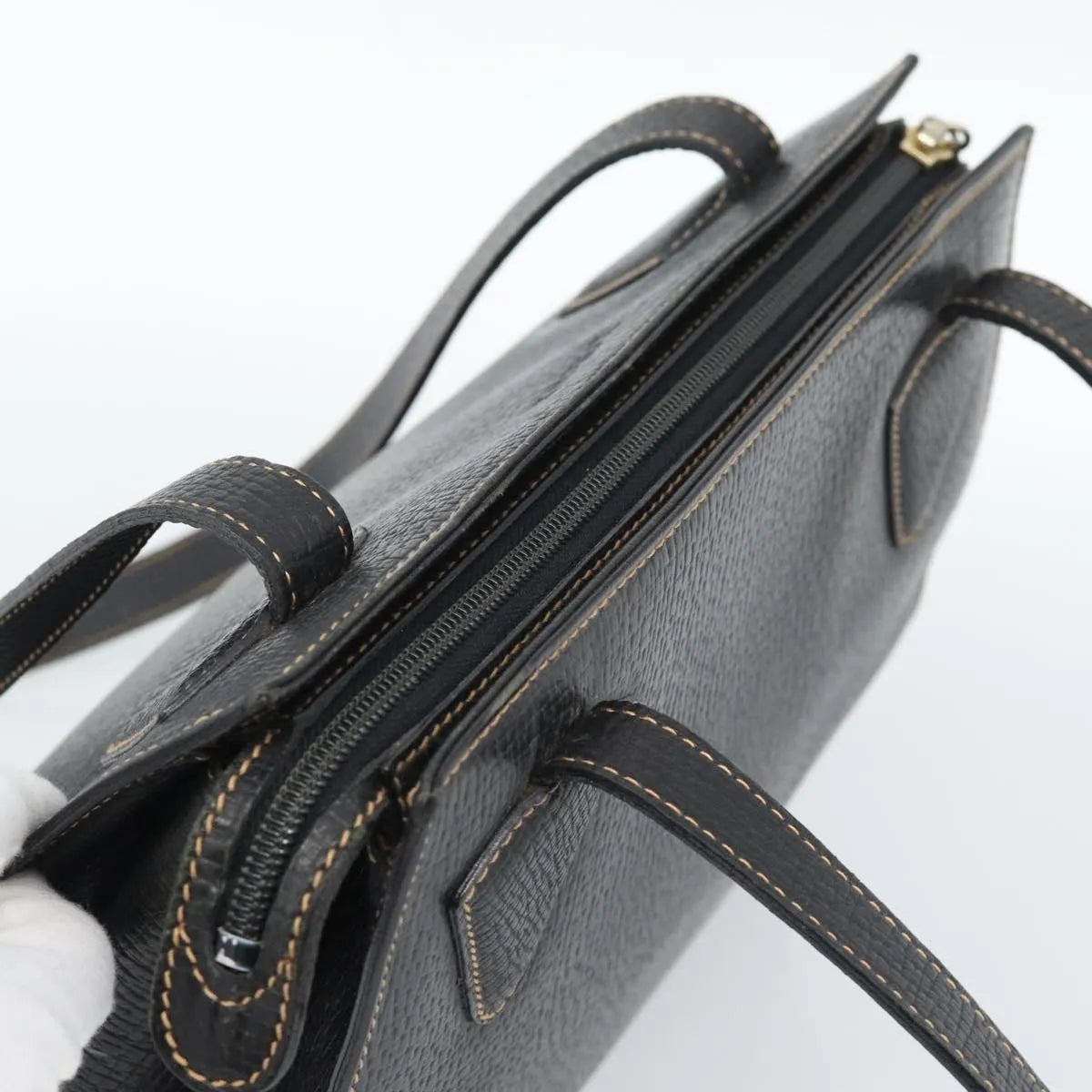 Loewe Vintage Leather, Black, Leather, Tote Bag