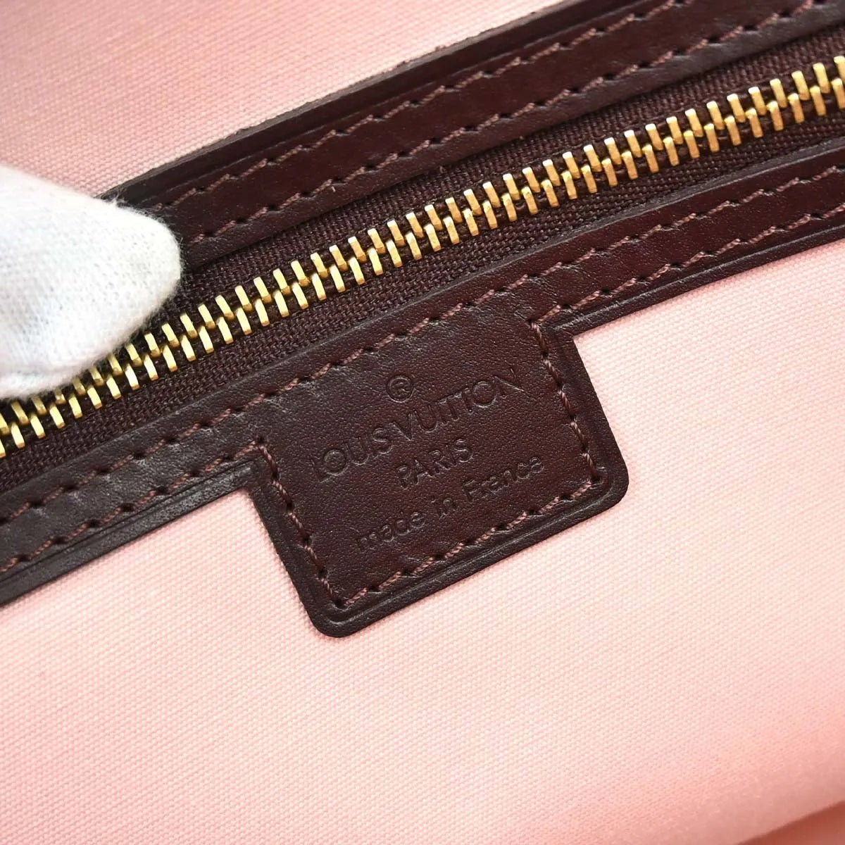 Louis Vuitton Joséphine Mini Lin, Burgundy, Canvas, Handbag