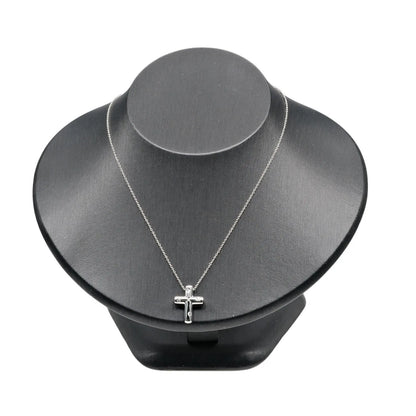 Tiffany & Co. Cross Pendant Platinum and Diamonds, Silver, Platinum, Necklace