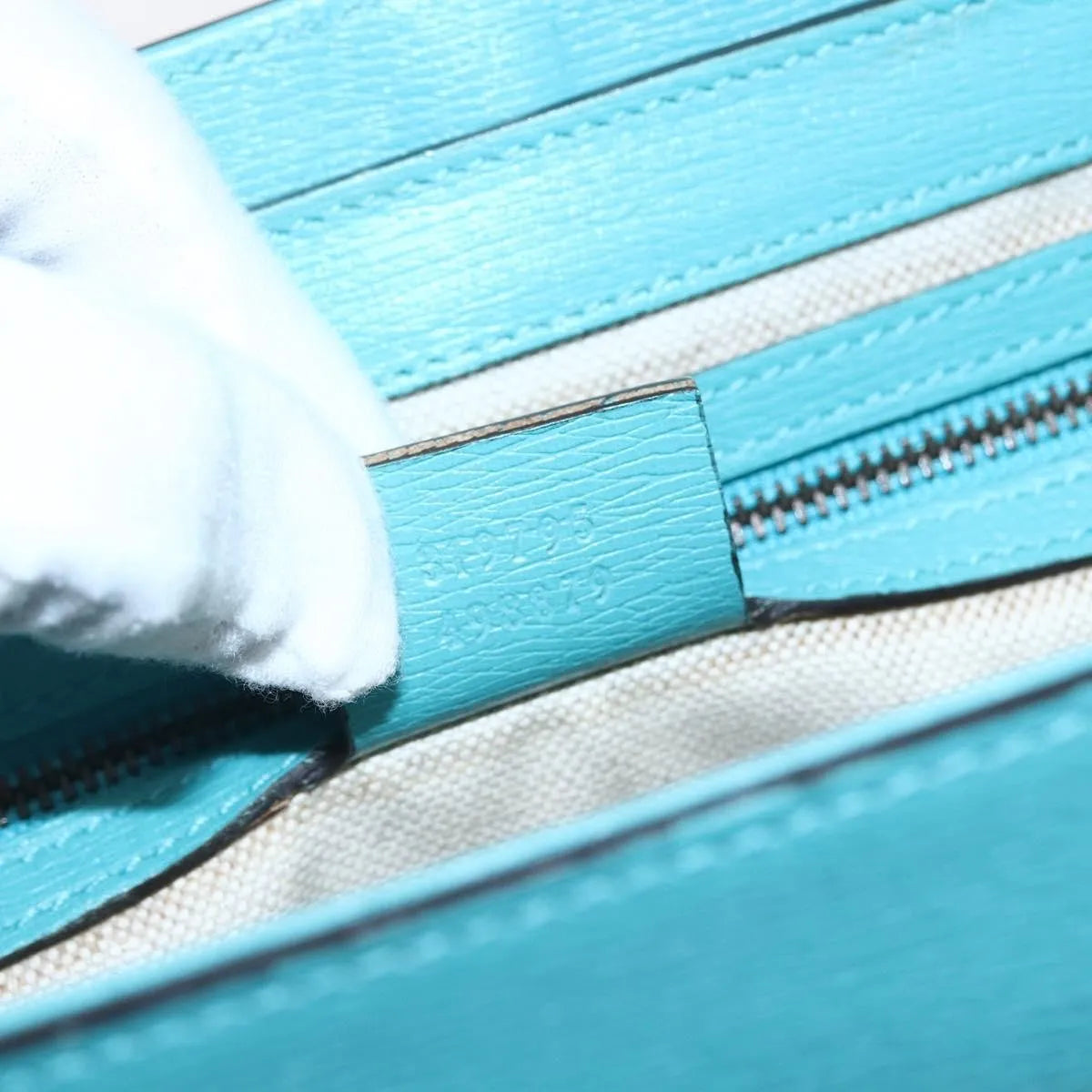 Gucci Bright Bit Convertible Tote Leather, Blue, Leather, Tote Bag