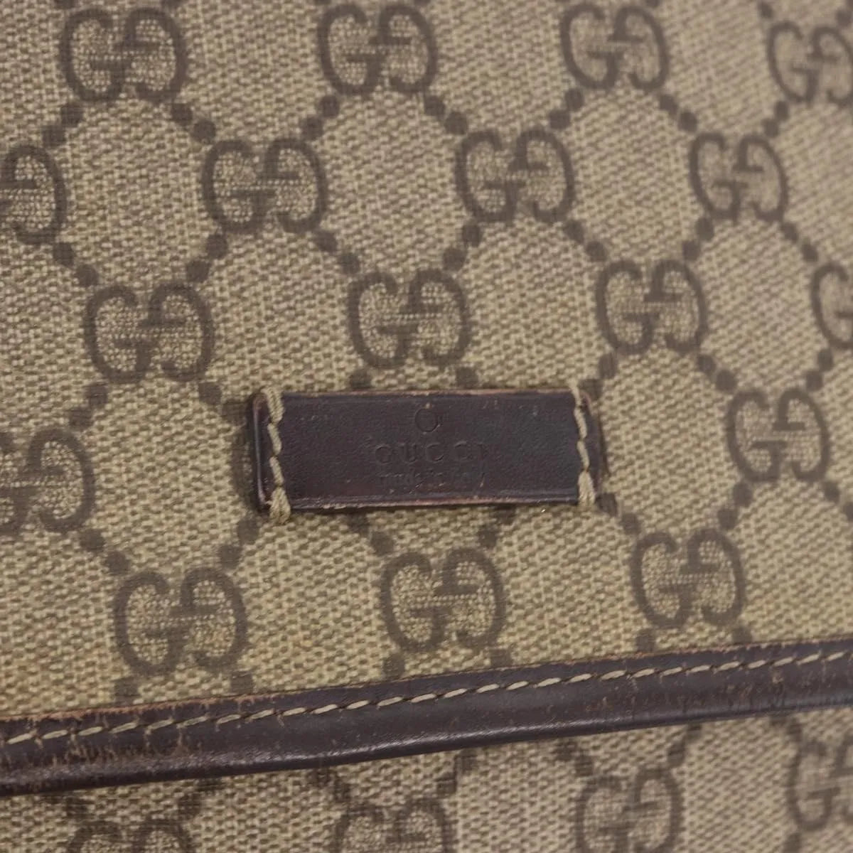 Gucci Flap Messenger GG Coated Canvas, Beige, Canvas, Shoulder Bag