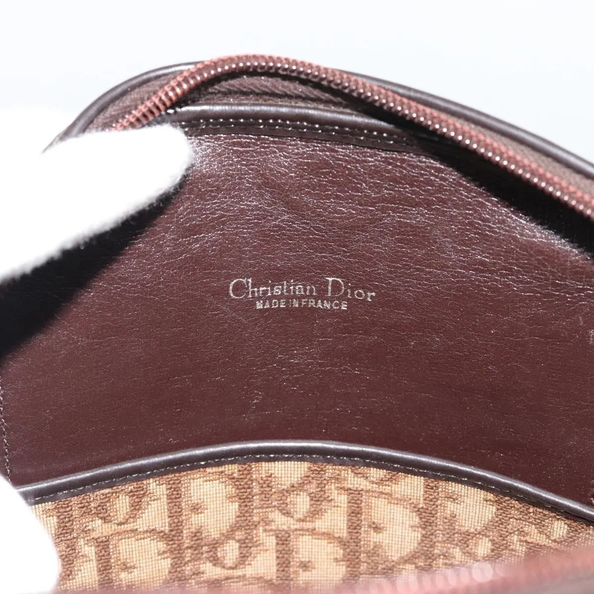 Christian Dior Vintage CD Trotter Canvas, Brown, Canvas, Handbag