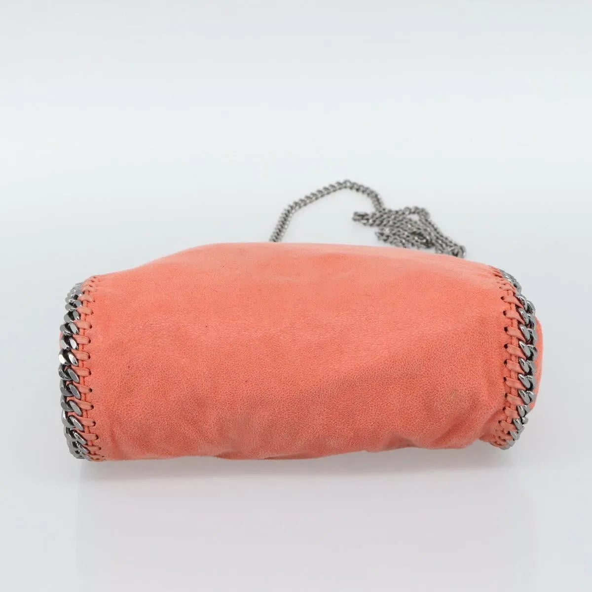 Stella McCartney Falabella Fold Over Faux Leather, Orange, Polyester, Shoulder Bag