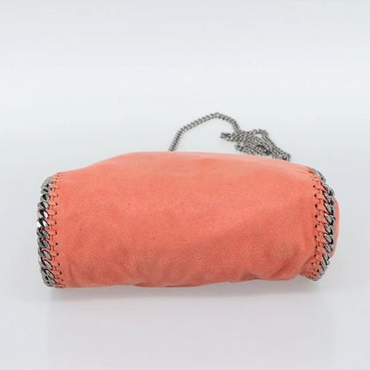 Stella McCartney Falabella Fold Over Faux Leather, Orange, Polyester, Shoulder Bag