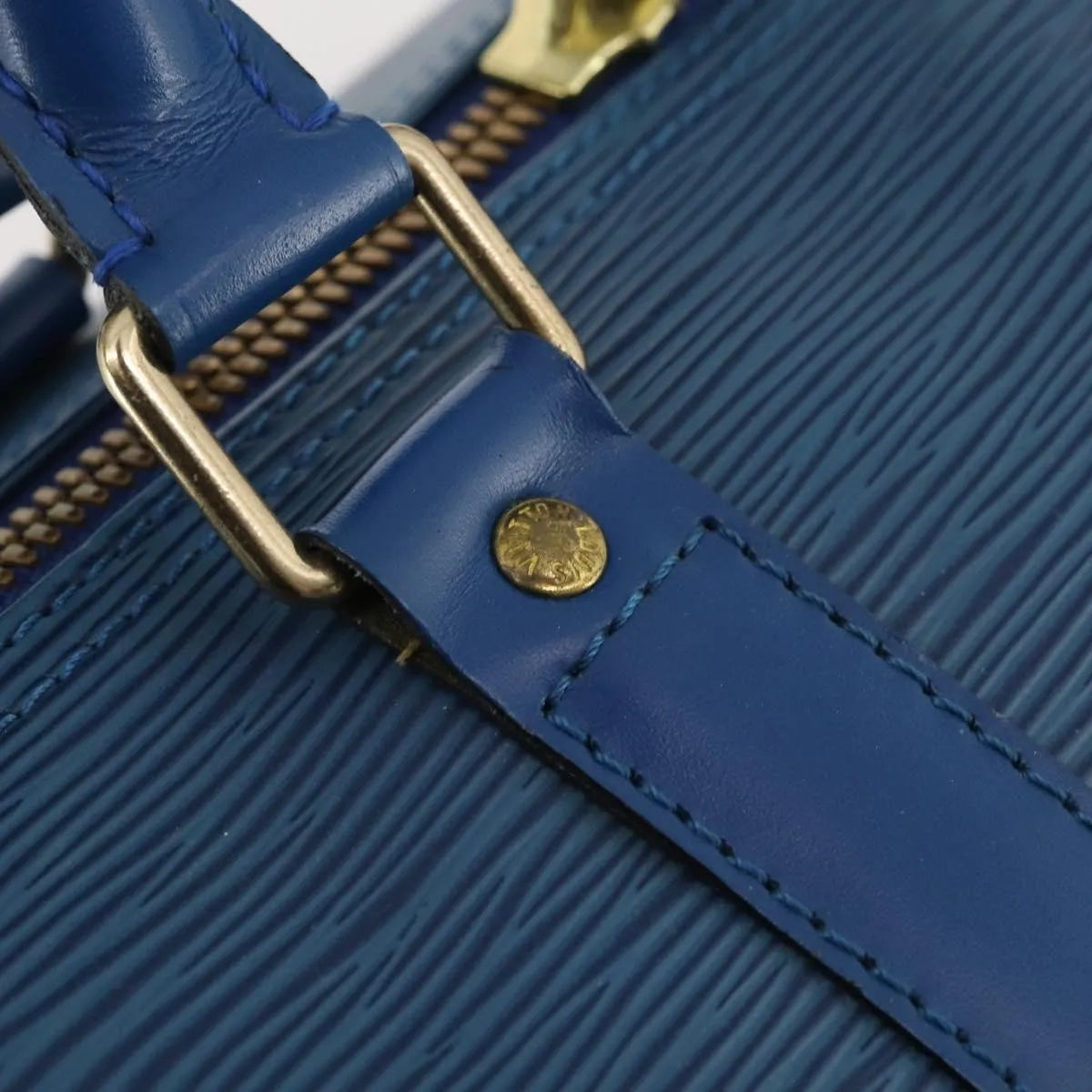 Louis Vuitton Keepall Epi Leather, Blue, Leather, Travel Bag