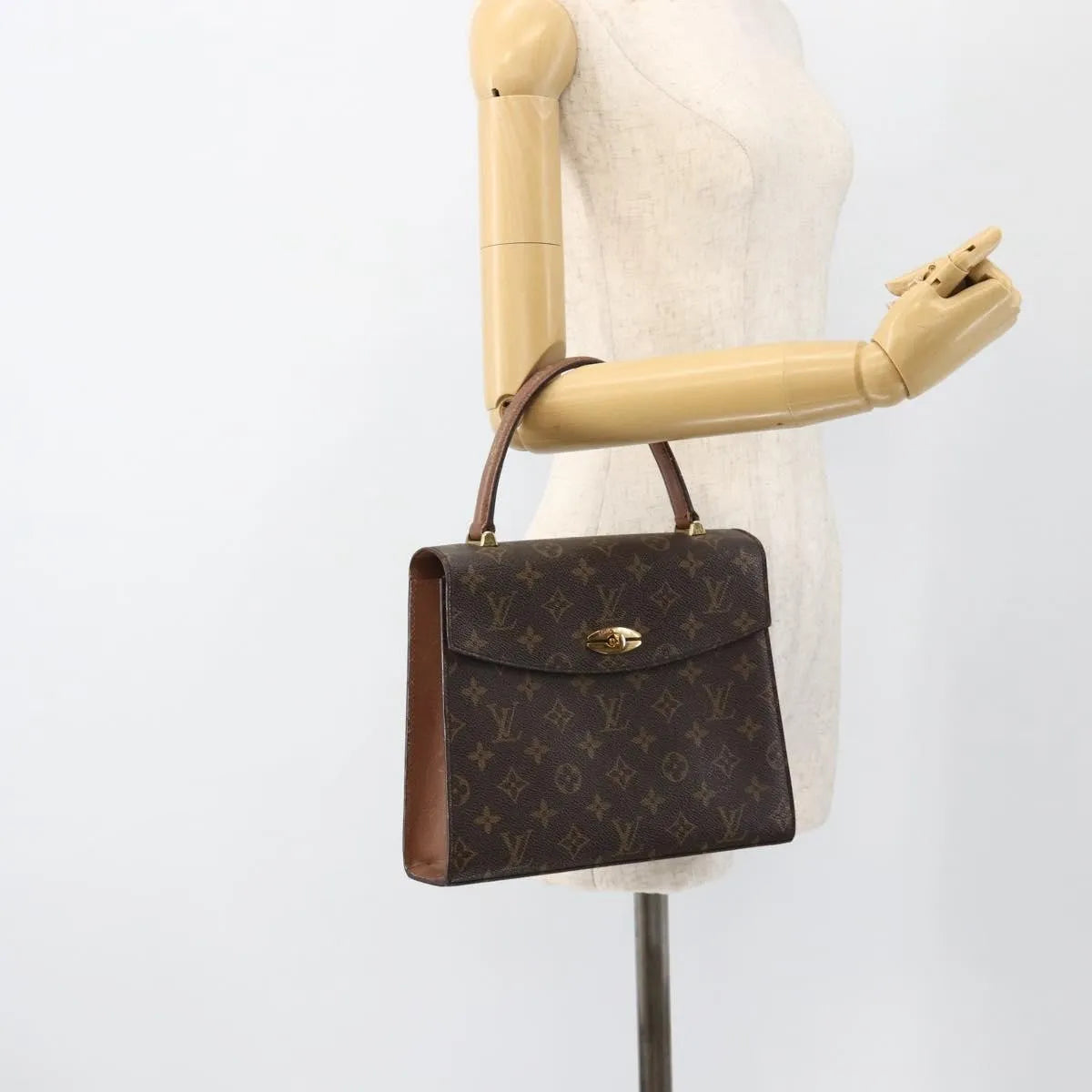 Louis Vuitton Malesherbes Monogram Canvas, Brown, Canvas, Handbag