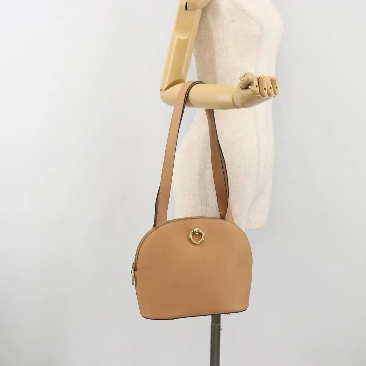 Celine Vintage Leather, Beige, Leather, Shoulder Bag