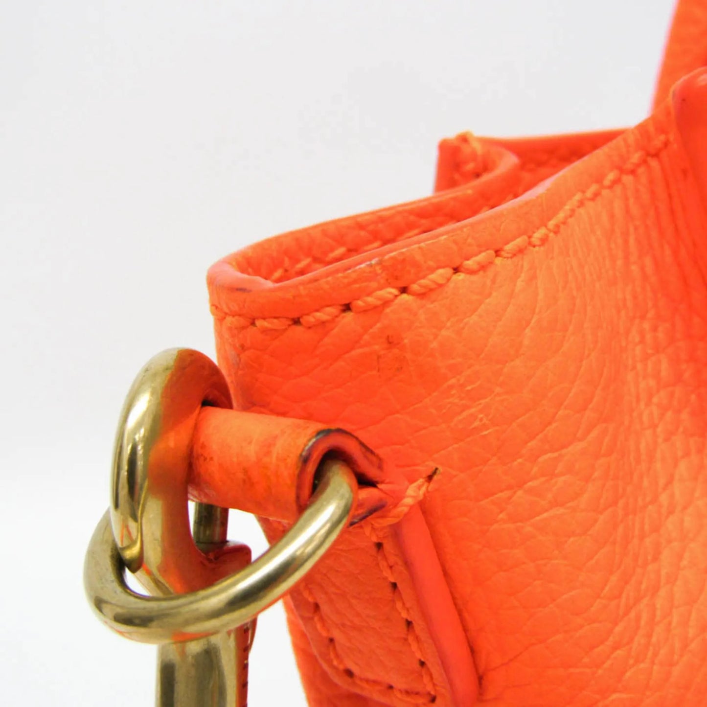 Celine Multicolor Luggage Leather, Orange, Leather, Handbag