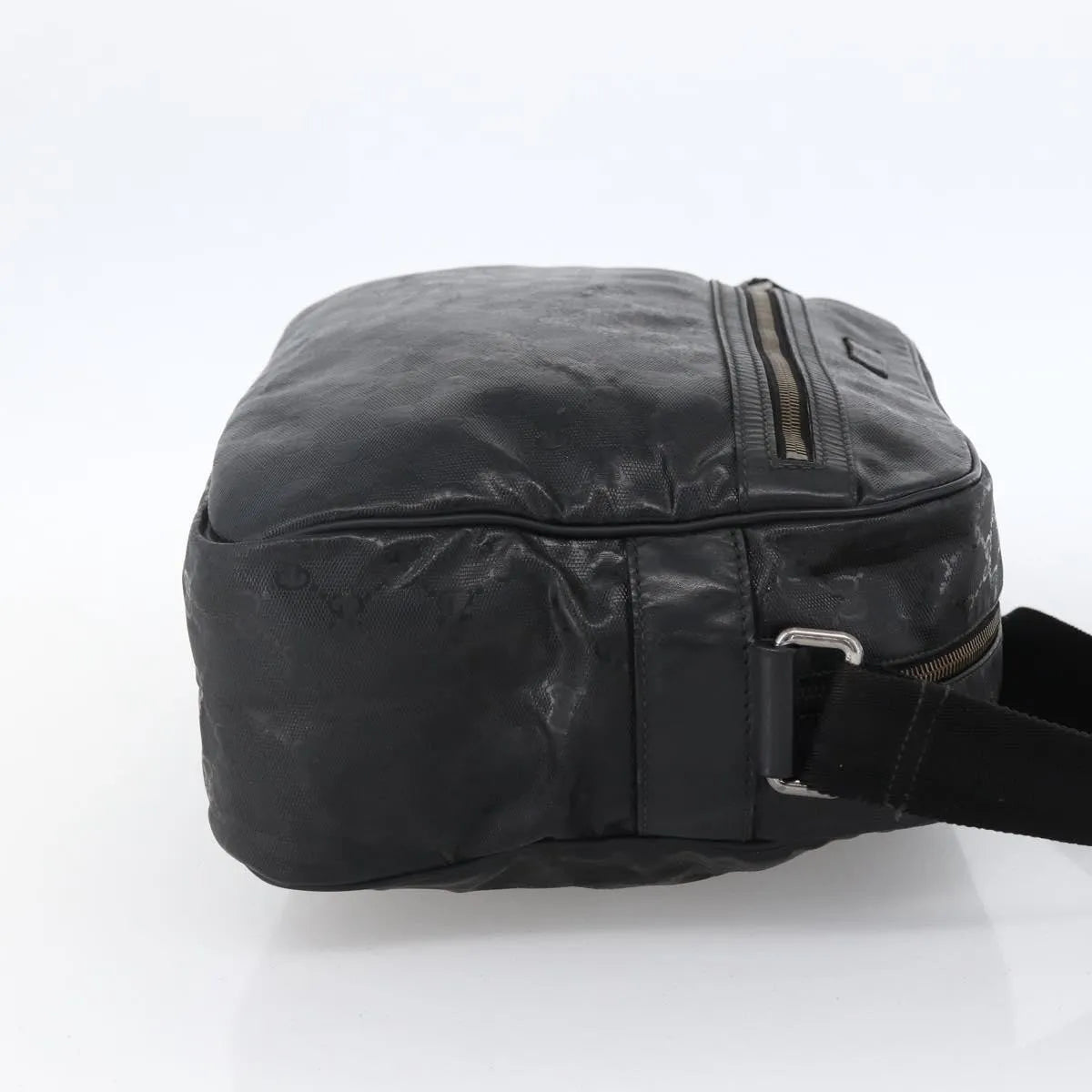 Gucci Zip Messenger GG Imprime, Black, Canvas, Shoulder Bag