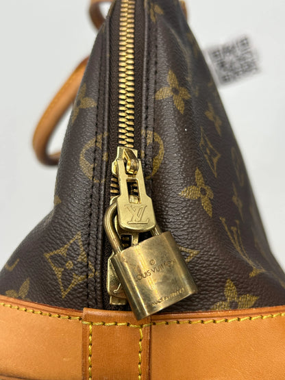 Louis Vuitton Alma Monogram Canvas, Brown, Canvas, Handbag