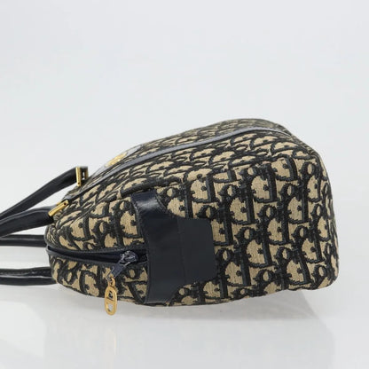 Christian Dior Vintage Trotter Boston Diorissimo Canvas, Navy, Canvas, Handbag