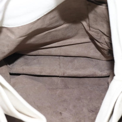 Bottega Veneta Belted Tote Intrecciato Nappa, White, Leather, Tote Bag