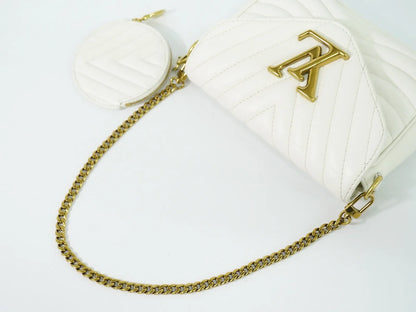 Louis Vuitton New Wave Multi Pochette Quilted Leather, White, Leather, Shoulder Bag