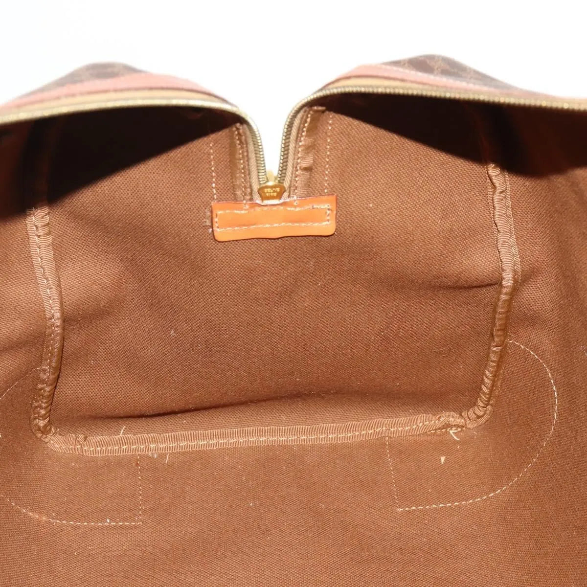 Celine Vintage Macadam Boston Canvas and Leather, Brown, PVC, Handbag