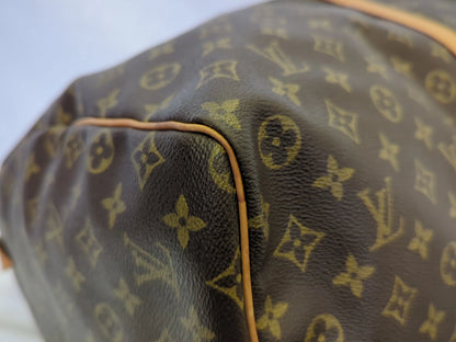 Louis Vuitton Keepall Monogram Canvas, Brown, Canvas, Travel Bag