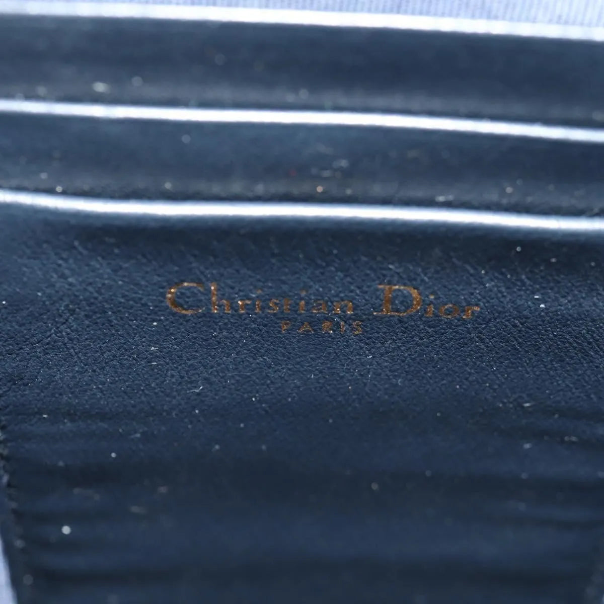 Christian Dior 30 Montaigne Phone Holder on Chain Oblique Canvas, Navy, Canvas, Clutch