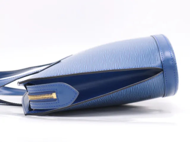 Louis Vuitton Saint Jacques Epi Leather, Blue, Leather, Handbag