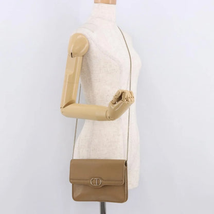 Christian Dior Vintage CD Chain Flap Leather, Camel, Leather, Shoulder Bag