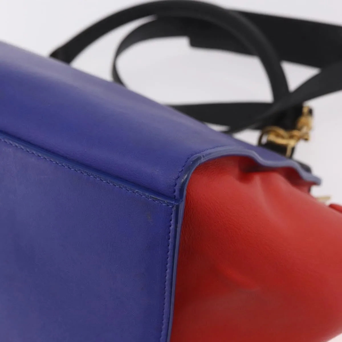 Celine Trapeze Leather with Suede, Multicolour, Leather, Handbag