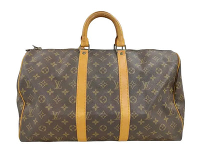 Louis Vuitton Keepall Monogram Canvas, Brown, Canvas, Travel Bag