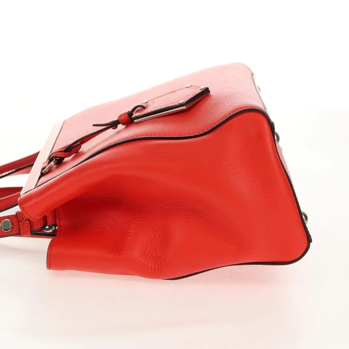 Fendi 2Jours Leather, Red, Leather, Tote Bag