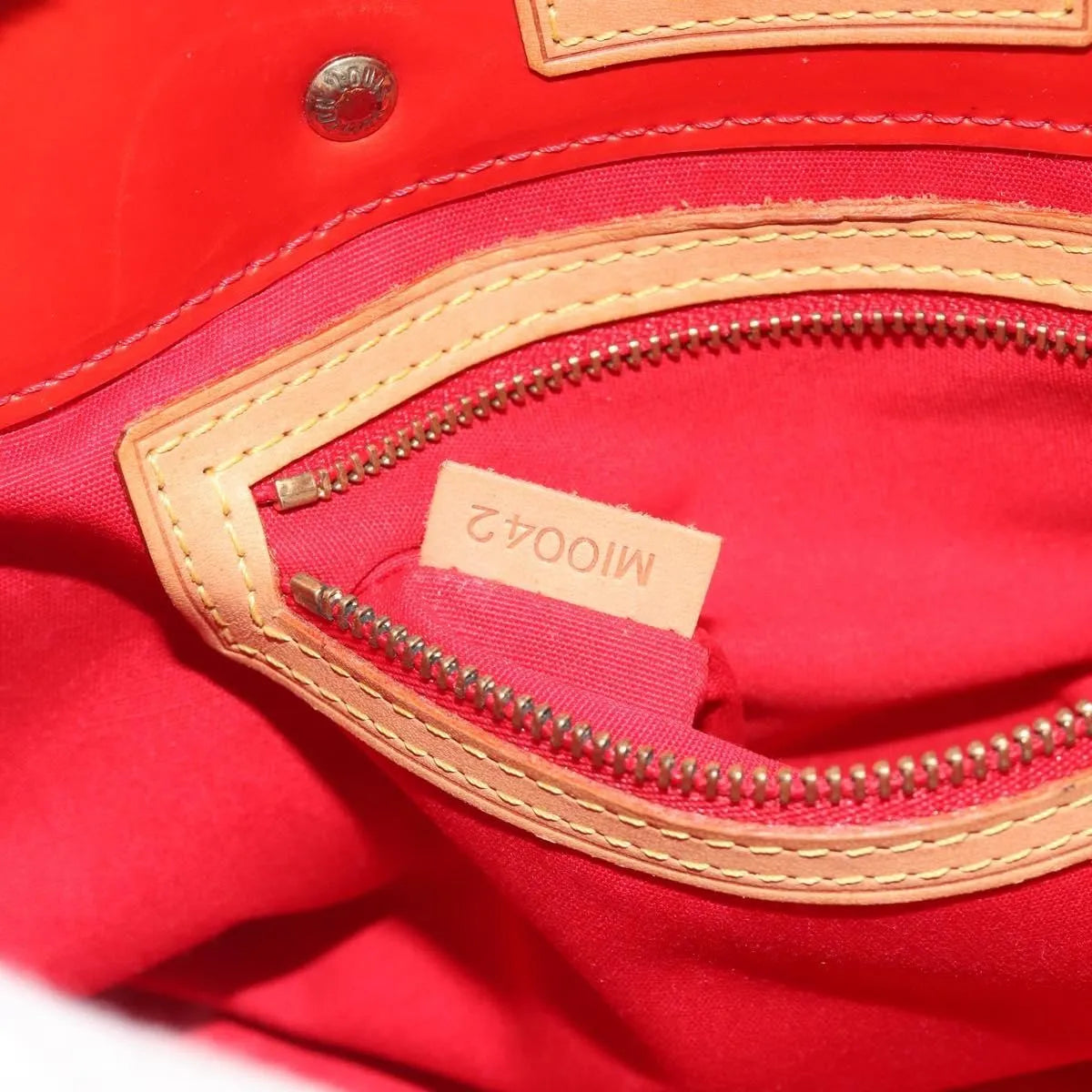 Louis Vuitton Reade Monogram Vernis, Red, Patent Leather, Handbag