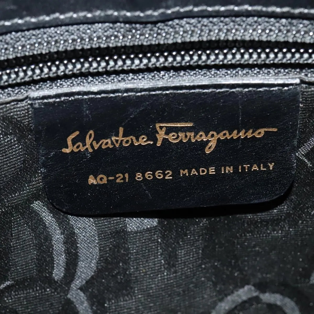 Salvatore Ferragamo Gancio Flap Hobo Leather, Black, Leather, Shoulder Bag