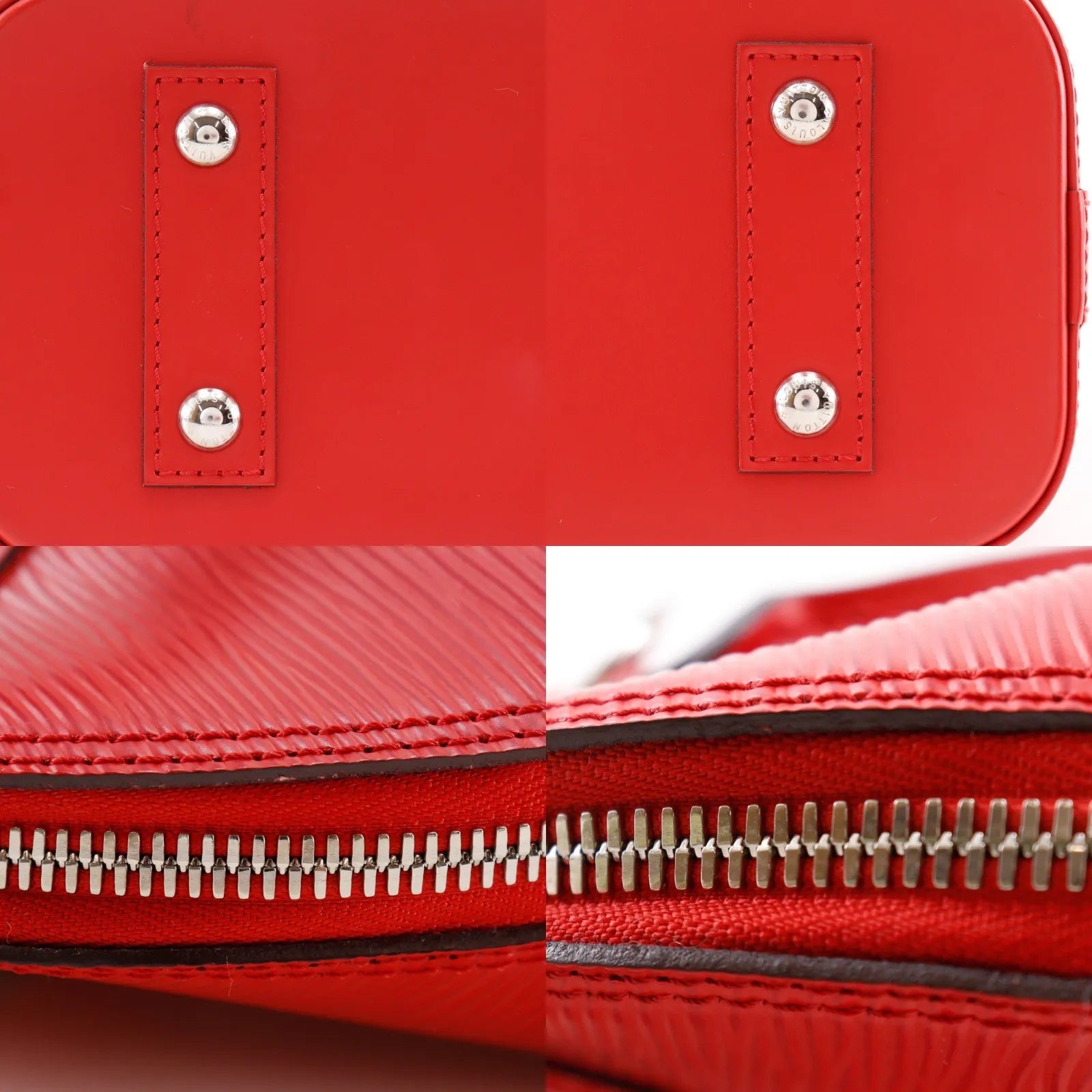 Louis Vuitton Alma Epi Leather, Red, Leather, Handbag