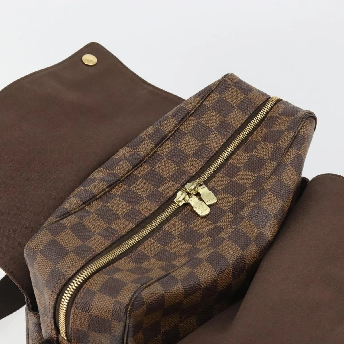 Louis Vuitton Naviglio Damier, Brown, Canvas, Shoulder Bag