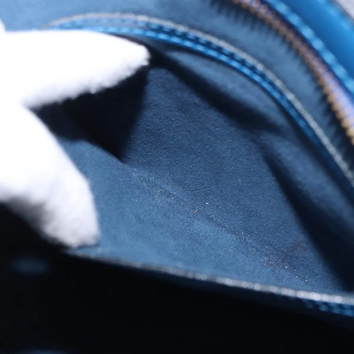 Louis Vuitton Saint Jacques Epi, Blue, Leather, Handbag