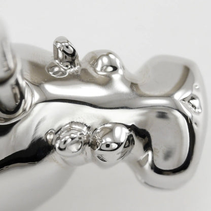 Hermes Cadena Metal, Silver, Metal, Charm