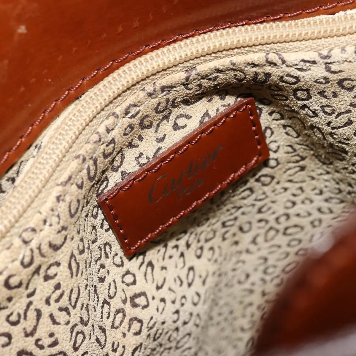 cartier Panthère Shoulder Patent leather, Brown, Patent Leather, Shoulder Bag
