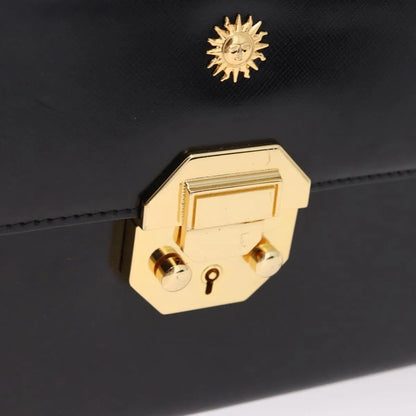 Versace Vintage Leather, Black, Leather, Handbag