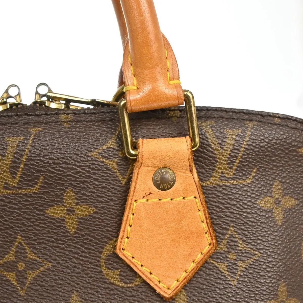 Louis Vuitton Alma Monogram Canvas, Brown, Canvas, Handbag