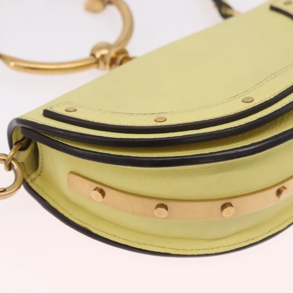 Chloe Nile Leather, Yellow, Leather, Handbag