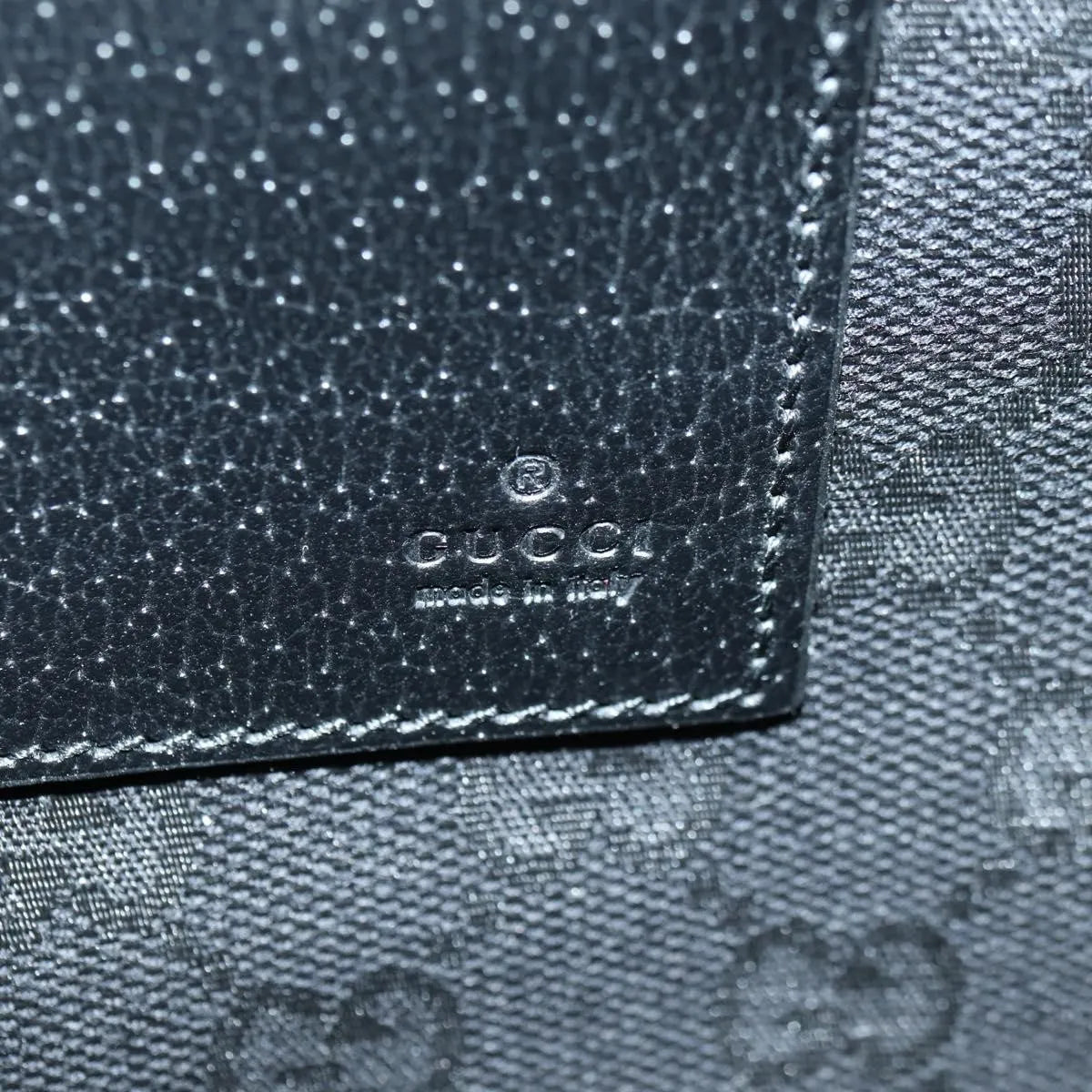 Gucci Horsebit 1955 GG Canvas and white leather, Black, Leather, Clutch