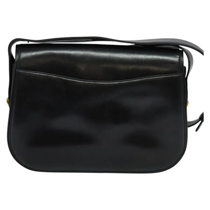 Gucci Vintage Leather, Black, Leather, Shoulder Bag