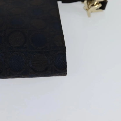 Salvatore Ferragamo Gancini Canvas, Navy, Canvas, Handbag