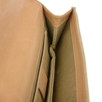 Celine C Macadam Shoulder Suede, Beige, Suede, Clutch
