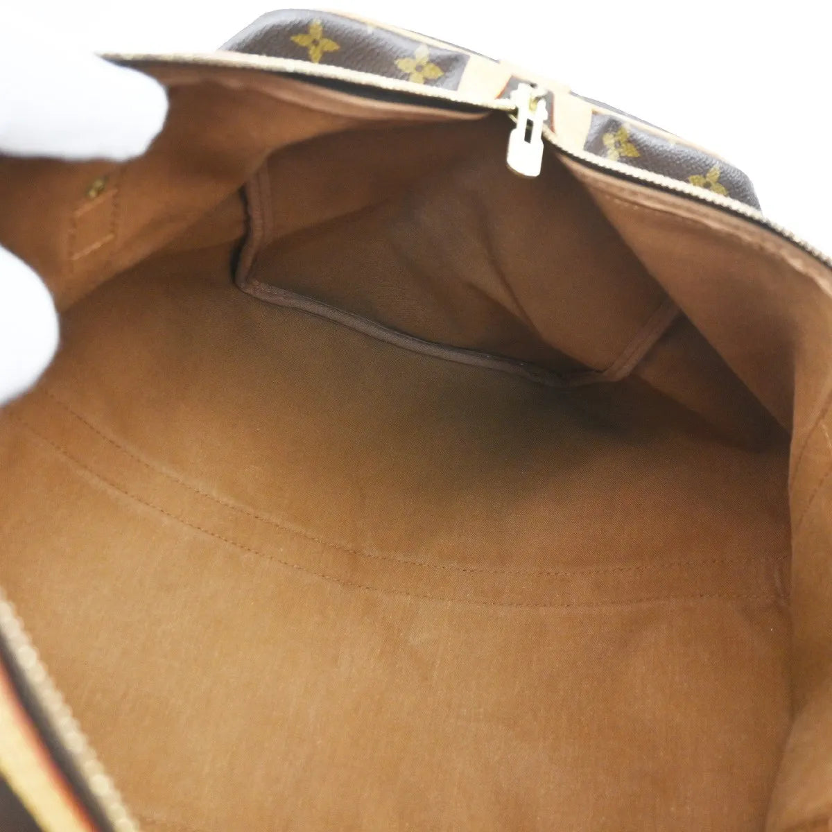 Louis Vuitton Sac Souple Monogram Canvas, Brown, Leather, Travel Bag