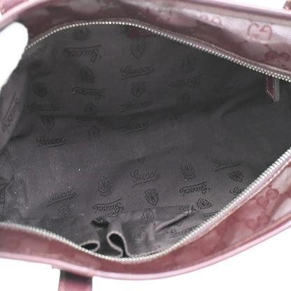 Gucci Plus Tote GG Imprime, Burgundy, PVC, Shoulder Bag
